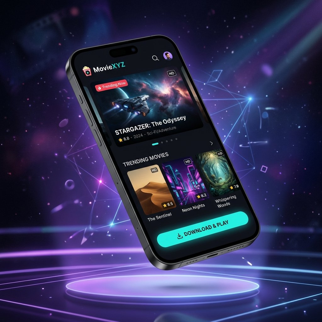 MovieXYZ App Mockup on Android